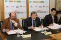 Miguel Sagarra, Jaime Lissavetzky y Francisco Moza, en la reunin de la Comisin del Plan ADOP